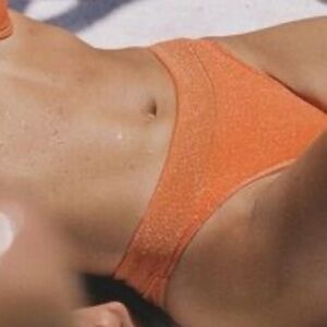 triangl orange sparkle high waist bottoms